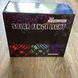 NEW Otdair Solar Color Changing Fence Lights Outdoor Waterproof LED Wall Lamps